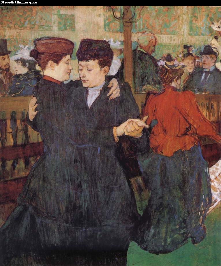 Henri de toulouse-lautrec Two Women Dancing at the Moulin Rouge